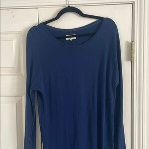 Lou & Grey Blue Long Sleeve Relaxed Dress